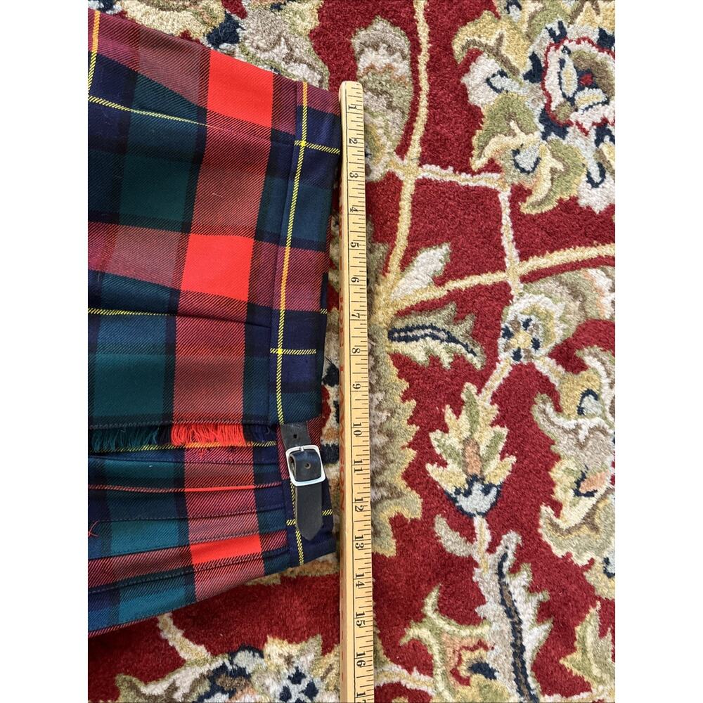 Vintage 100% Wool Skirt Women's M 8/10 Plaid Pleated Midi Maxi Tartan Lot Of 2 - Picture 14 of 14